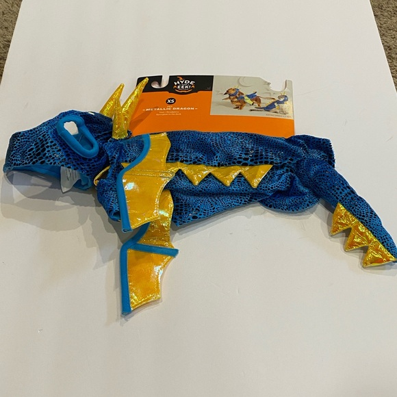 Hyde and Eek! Boutique Cat Dog Pet Metallic Dragon Costume Halloween Size XS NWT - Picture 2 of 5